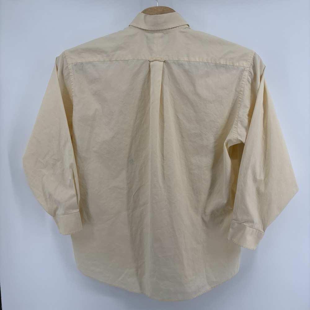 Vintage Y2K Tommy Hilfiger Mens 16 1/2-34 Yellow Long Sleeve Button Down - Picture 7 of 10